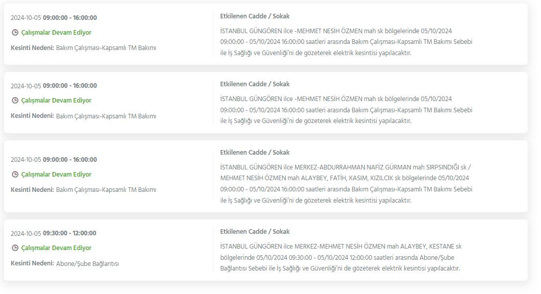 Gece yarısından itibaren İstanbul'un 19 ilçesinde 8 saati bulacak elektrik kesintisi 10